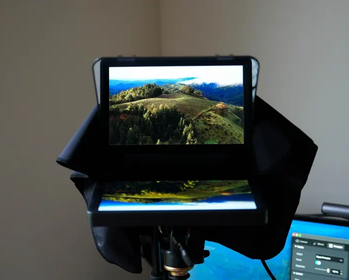 Elgato Prompter Test Review Teleprompter mit Display Streaming Video Kamera